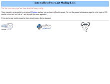 Tablet Screenshot of lists.wafflesoftware.net